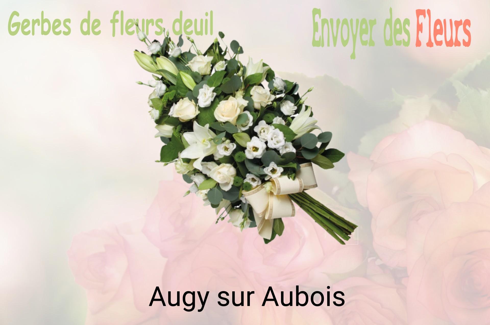 Gerbe de fleurs de deuil livrée à Augy-sur-Aubois